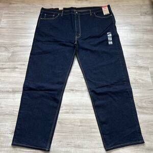 Levi's 550 Relaxed Fit Men's Straight Leg Dark Wash Jeans  (big & Tall) W52 L34